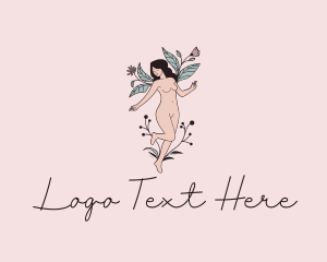 Nude Woman Flower logo