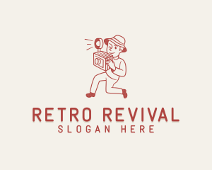 Retro Photographer Camera logo design