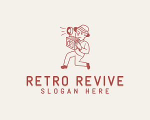 Retro Photographer Camera logo design