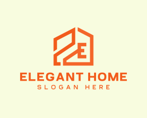 Home Renovation Letter E logo design