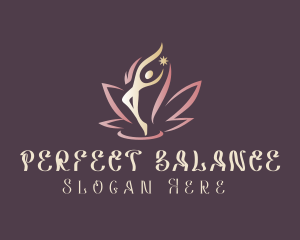 Human Lotus Flower logo design