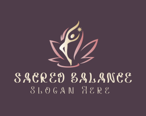 Human Lotus Flower logo design