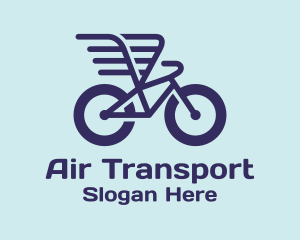 Winged Courier Bike  logo design