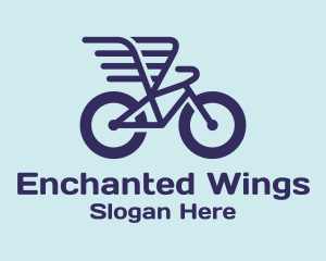 Winged Courier Bike  logo design