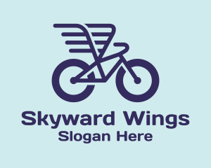 Winged Courier Bike  logo design