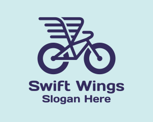 Winged Courier Bike  logo design