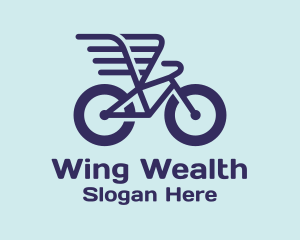 Winged Courier Bike  logo design