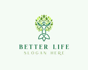 Woman Tree Lotus Spa logo design