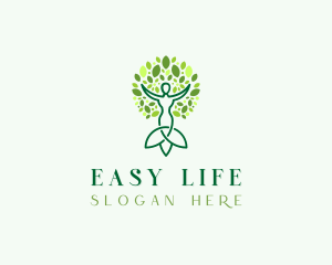 Woman Tree Lotus Spa logo design