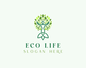 Woman Tree Lotus Spa logo design