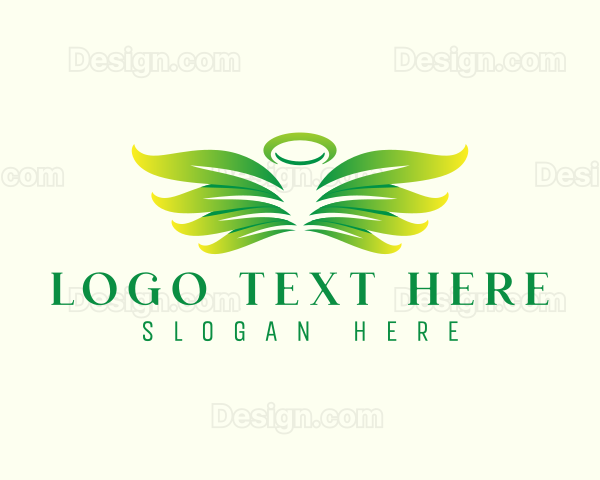 Leaf Angel Wings Logo