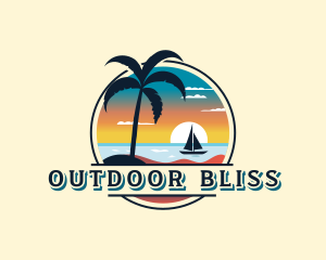 Beach Resort Sailing logo design