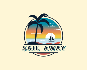 Beach Resort Sailing logo design