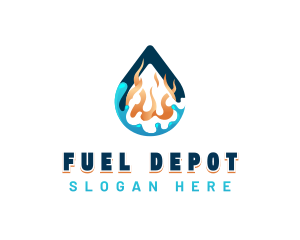 Fire Gasoline Fuel logo design