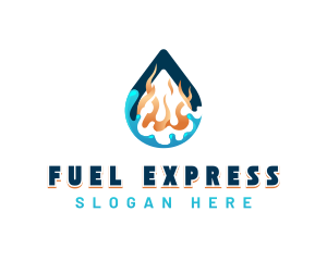 Fire Gasoline Fuel logo design