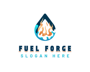 Fire Gasoline Fuel logo design