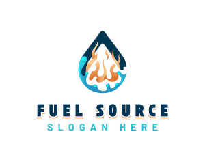 Fire Gasoline Fuel logo design