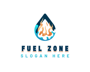 Fire Gasoline Fuel logo design