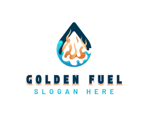 Fire Gasoline Fuel logo design