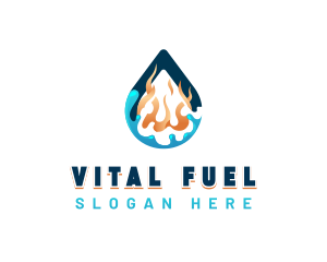 Fire Gasoline Fuel logo design