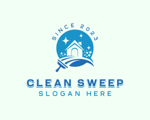 Sanitary Cleaning Squeegee logo design