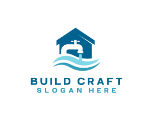 Plumbing Faucet House logo design