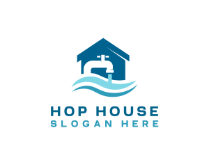 Plumbing Faucet House logo design