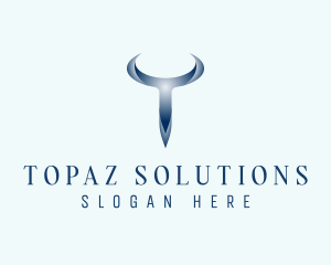 Letter T Generic Horn logo design