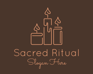 Wax Pillar Candle logo design