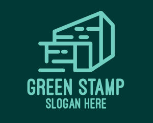 Green Modern Building logo design