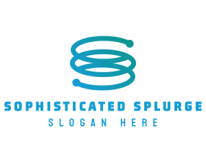 Mechanical Spring Letter S logo design