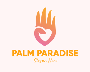 Palm Heart Charity logo design