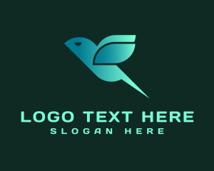 Abstract Flying Hummingbird logo