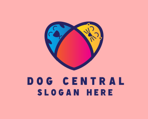 Dog Cat Love logo design