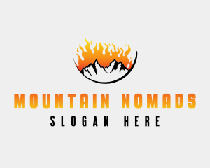 Burning Mountain Hiking logo design