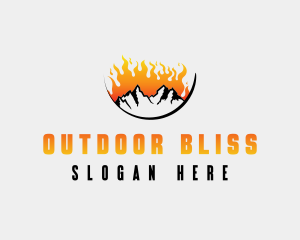 Burning Mountain Hiking logo design