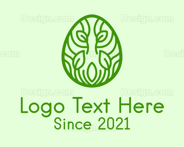 Green Natural Egg Logo