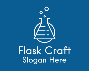 Chemical Flask Laboratory logo design