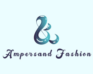 Stylish Ampersand Bubble logo design