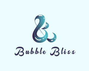 Stylish Ampersand Bubble logo design