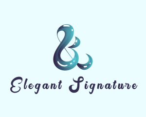 Stylish Ampersand Bubble logo design