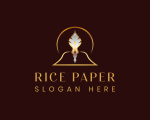 Feather Quill Pen logo design