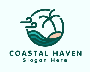 Summer Beach Island logo design