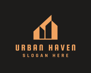 Orange Urban Building  logo design