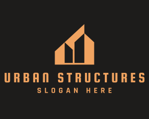 Orange Urban Building  logo design