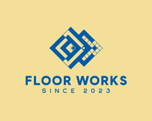 Geometric Textile Flooring logo design