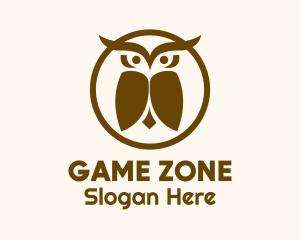 Minimalist Owl Badge logo