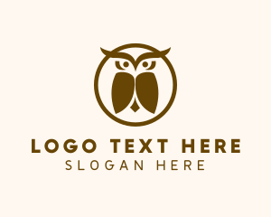 Minimalist Owl Badge logo