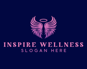 Spiritual Halo Wings logo design