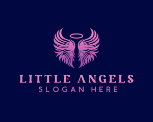 Spiritual Halo Wings logo design